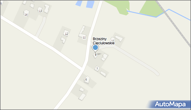 Brzeziny Cieciułowskie, Brzeziny Cieciułowskie, 9, mapa Brzeziny Cieciułowskie