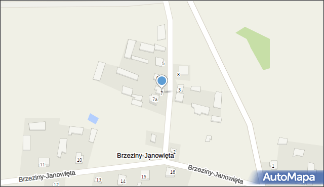 Brzeziny-Janowięta, Brzeziny-Janowięta, 7, mapa Brzeziny-Janowięta