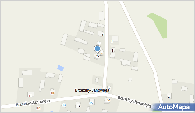 Brzeziny-Janowięta, Brzeziny-Janowięta, 7a, mapa Brzeziny-Janowięta