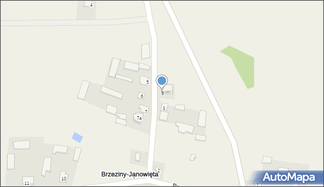 Brzeziny-Janowięta, Brzeziny-Janowięta, 8, mapa Brzeziny-Janowięta