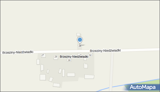 Brzeziny-Janowięta, Brzeziny-Niedźwiadki, 28, mapa Brzeziny-Janowięta