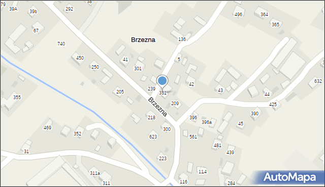 Brzezna, Brzezna, 331, mapa Brzezna