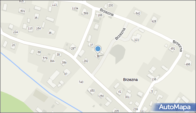 Brzezna, Brzezna, 38, mapa Brzezna