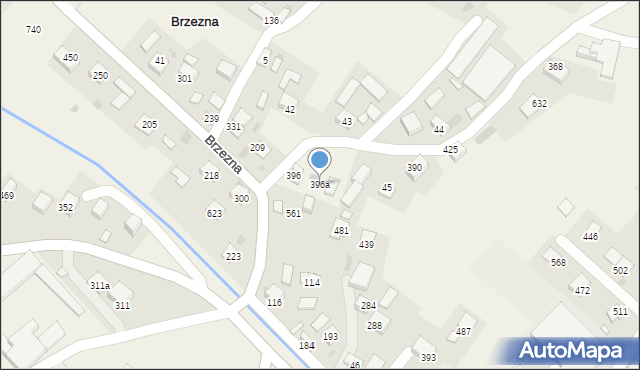 Brzezna, Brzezna, 396a, mapa Brzezna