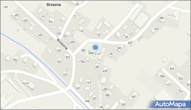 Brzezna, Brzezna, 396b, mapa Brzezna