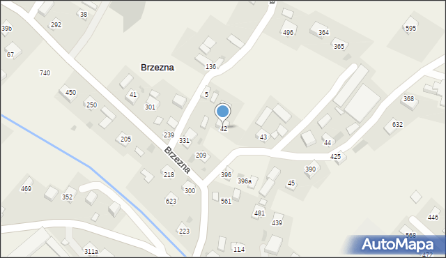 Brzezna, Brzezna, 42, mapa Brzezna