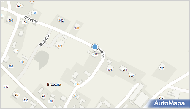 Brzezna, Brzezna, 491, mapa Brzezna