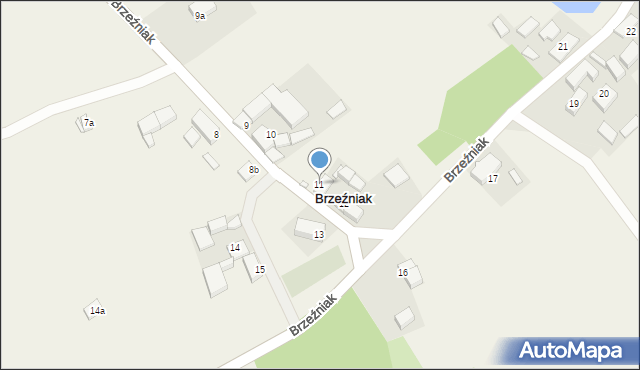 Brzeźniak, Brzeźniak, 11, mapa Brzeźniak