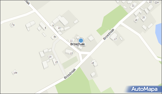 Brzeźniak, Brzeźniak, 12a, mapa Brzeźniak