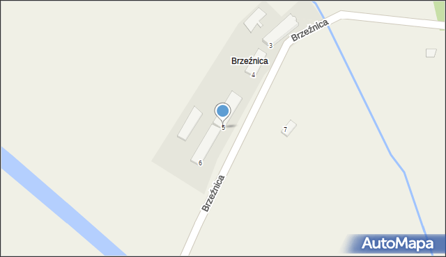 Brzeźnica, Brzeźnica, 5, mapa Brzeźnica