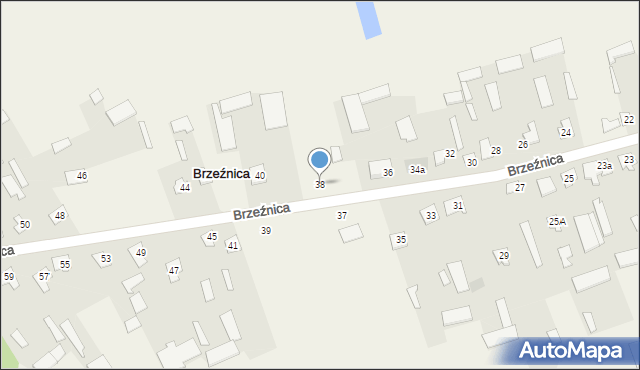 Brzeźnica, Brzeźnica, 38, mapa Brzeźnica