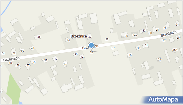 Brzeźnica, Brzeźnica, 39, mapa Brzeźnica