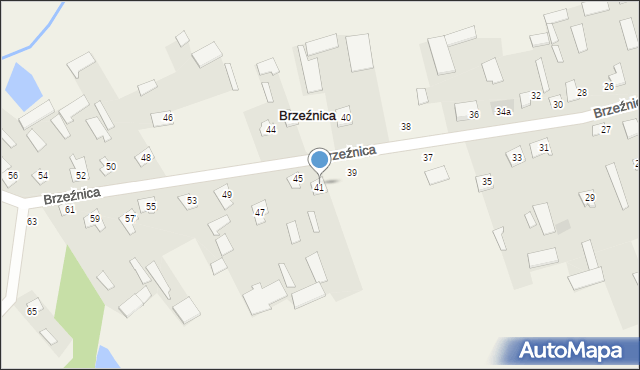 Brzeźnica, Brzeźnica, 43, mapa Brzeźnica