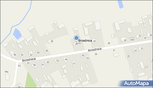 Brzeźnica, Brzeźnica, 44, mapa Brzeźnica