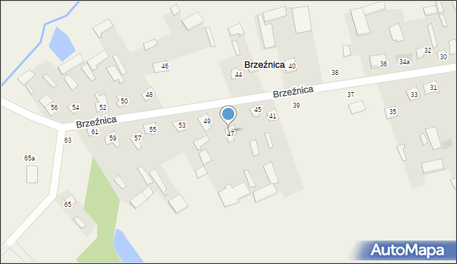 Brzeźnica, Brzeźnica, 47/2, mapa Brzeźnica