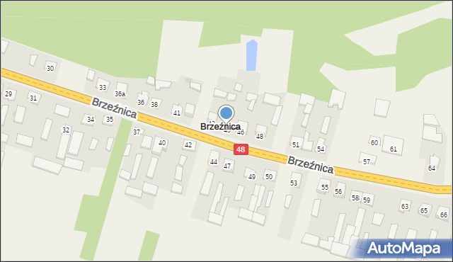 Brzeźnica, Brzeźnica, 45, mapa Brzeźnica