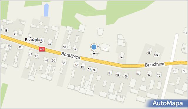 Brzeźnica, Brzeźnica, 59a, mapa Brzeźnica