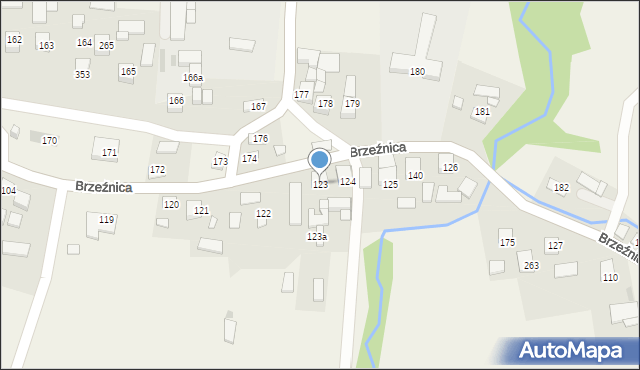 Brzeźnica, Brzeźnica, 123, mapa Brzeźnica