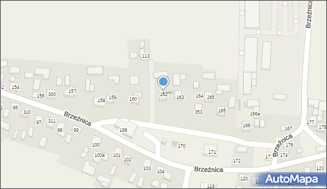 Brzeźnica, Brzeźnica, 162, mapa Brzeźnica