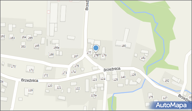 Brzeźnica, Brzeźnica, 178, mapa Brzeźnica