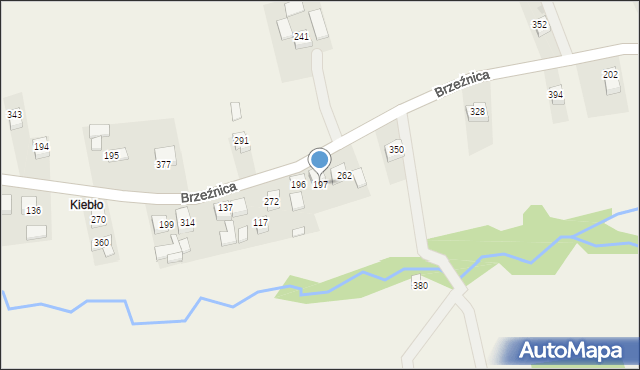 Brzeźnica, Brzeźnica, 197, mapa Brzeźnica