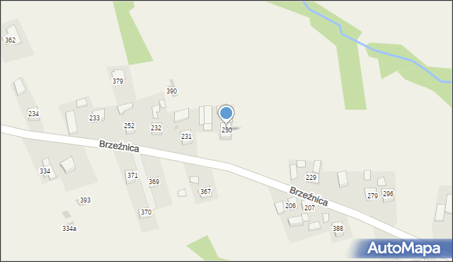 Brzeźnica, Brzeźnica, 230, mapa Brzeźnica