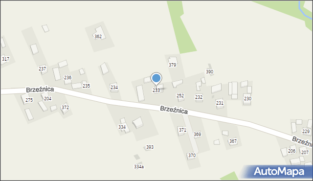 Brzeźnica, Brzeźnica, 233, mapa Brzeźnica