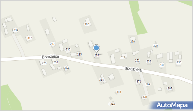 Brzeźnica, Brzeźnica, 234, mapa Brzeźnica