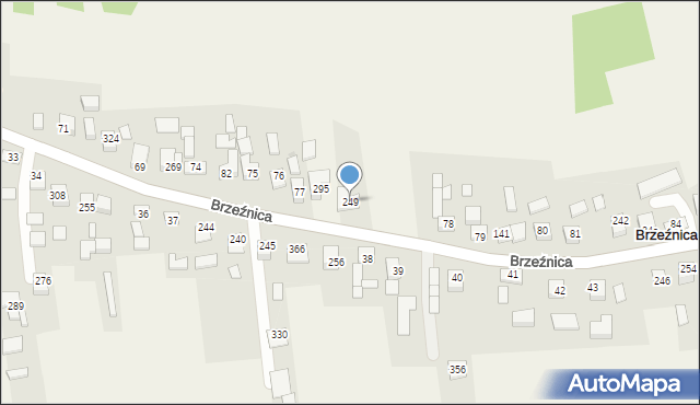 Brzeźnica, Brzeźnica, 249, mapa Brzeźnica