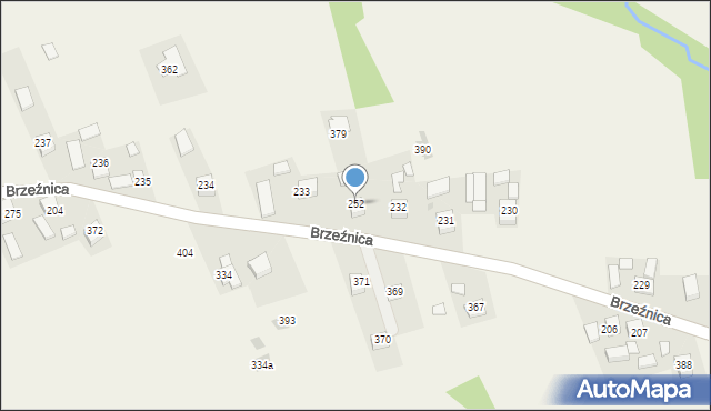 Brzeźnica, Brzeźnica, 252, mapa Brzeźnica