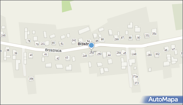 Brzeźnica, Brzeźnica, 254, mapa Brzeźnica