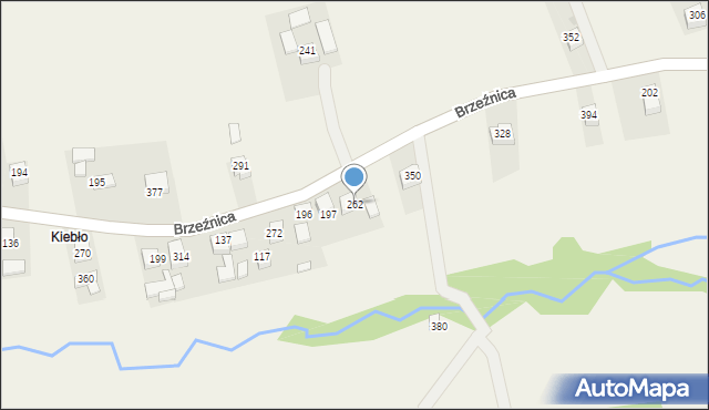 Brzeźnica, Brzeźnica, 262, mapa Brzeźnica