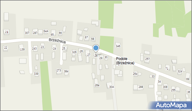 Brzeźnica, Brzeźnica, 28, mapa Brzeźnica