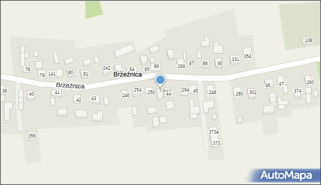 Brzeźnica, Brzeźnica, 283, mapa Brzeźnica