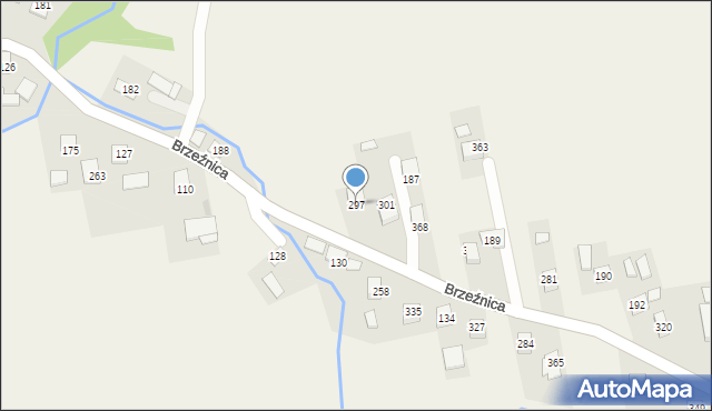 Brzeźnica, Brzeźnica, 297, mapa Brzeźnica