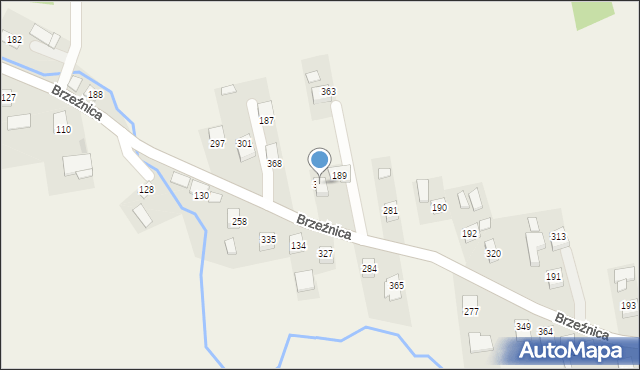 Brzeźnica, Brzeźnica, 325, mapa Brzeźnica