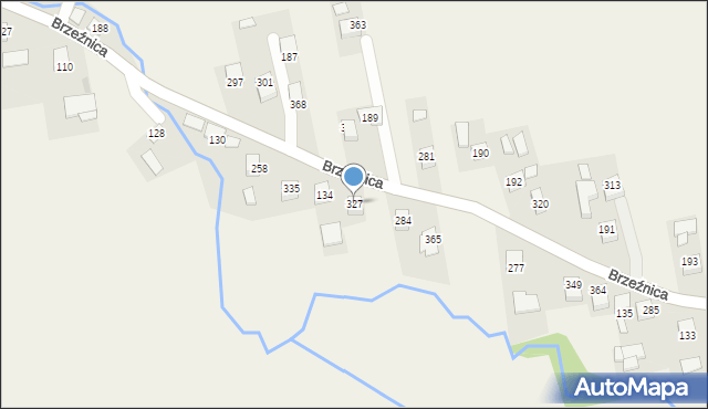 Brzeźnica, Brzeźnica, 327, mapa Brzeźnica