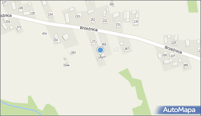 Brzeźnica, Brzeźnica, 370, mapa Brzeźnica