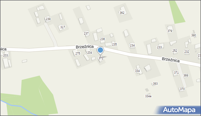 Brzeźnica, Brzeźnica, 372, mapa Brzeźnica