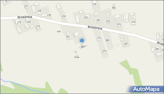 Brzeźnica, Brzeźnica, 393, mapa Brzeźnica