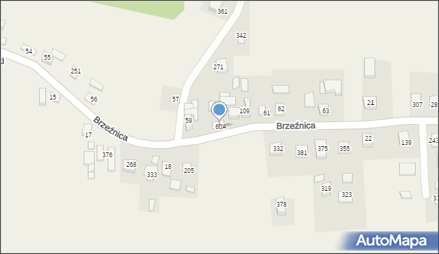 Brzeźnica, Brzeźnica, 60A, mapa Brzeźnica