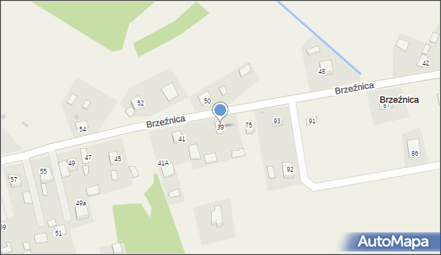 Brzeźnica, Brzeźnica, 39, mapa Brzeźnica