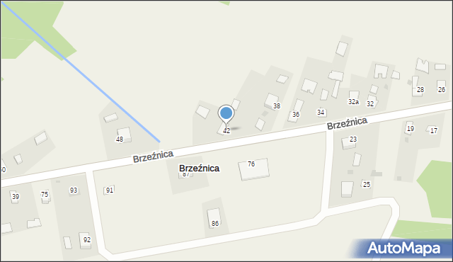 Brzeźnica, Brzeźnica, 42, mapa Brzeźnica