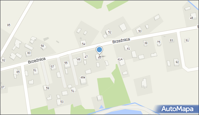 Brzeźnica, Brzeźnica, 45, mapa Brzeźnica