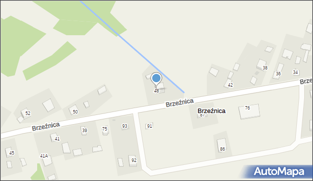 Brzeźnica, Brzeźnica, 48, mapa Brzeźnica