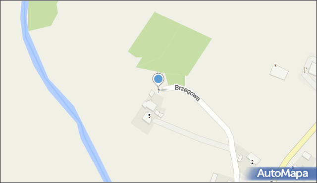 Brzeźnica, Brzegowa, 7, mapa Brzeźnica