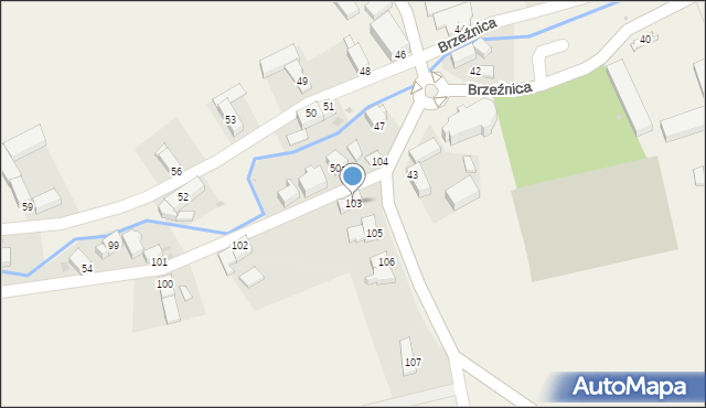 Brzeźnica, Brzeźnica, 103, mapa Brzeźnica