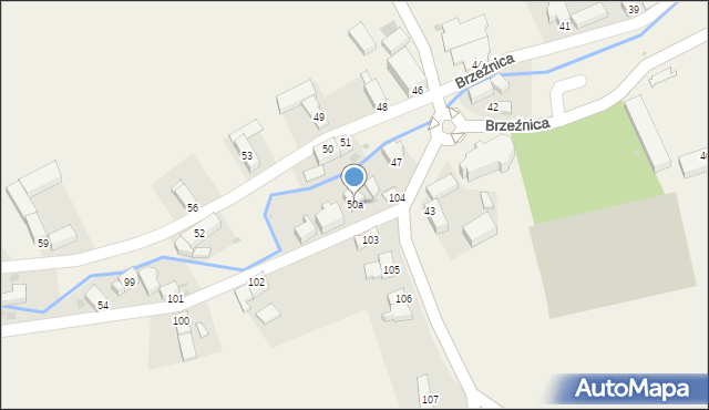 Brzeźnica, Brzeźnica, 50a, mapa Brzeźnica