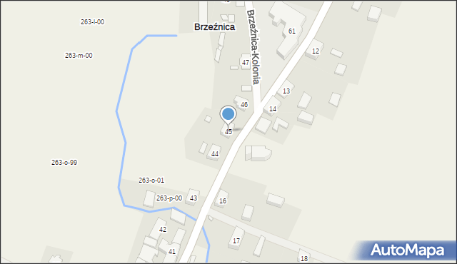 Brzeźnica, Brzeźnica, 45, mapa Brzeźnica