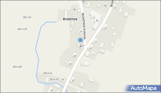 Brzeźnica, Brzeźnica, 46, mapa Brzeźnica